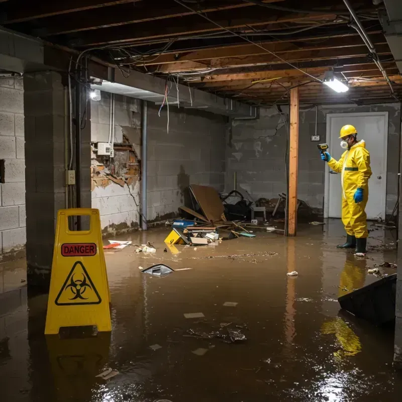 Flooded Basement Electrical Hazard in Smithville, OH Property